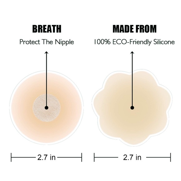 🔥 [3 Pairs - Brand New ]Invisible Silicone Nipple Cover for Women | Washable🏖️ - Picture 2 of 6